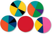 hand2mind Plastic Rainbow Fraction Circles, Fraction Manipulatives, Unit Fraction, Rainbow Circle Math Manipulatives, Fraction Games, Montessori Math, Homeschool Supplies (Set of 51)