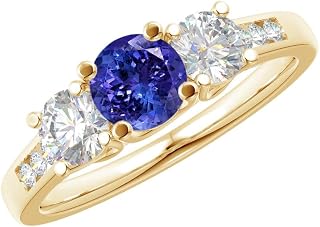 1-6 Carat 14K Gold LAB GROWN 3 Stone Channel Set Diamond Engagement Ring