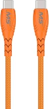MobileSpec MB06736 10 Foot USB-C to USB-C His-Visibility Charge and Sync Cable - Orange