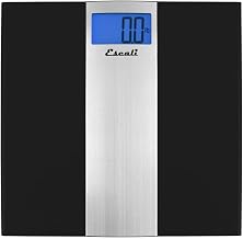 Escali Ultra Slim Digital Bathroom Scale for Body Weight, Bath Scale, High Capacity of 400 lb, Batteries Included