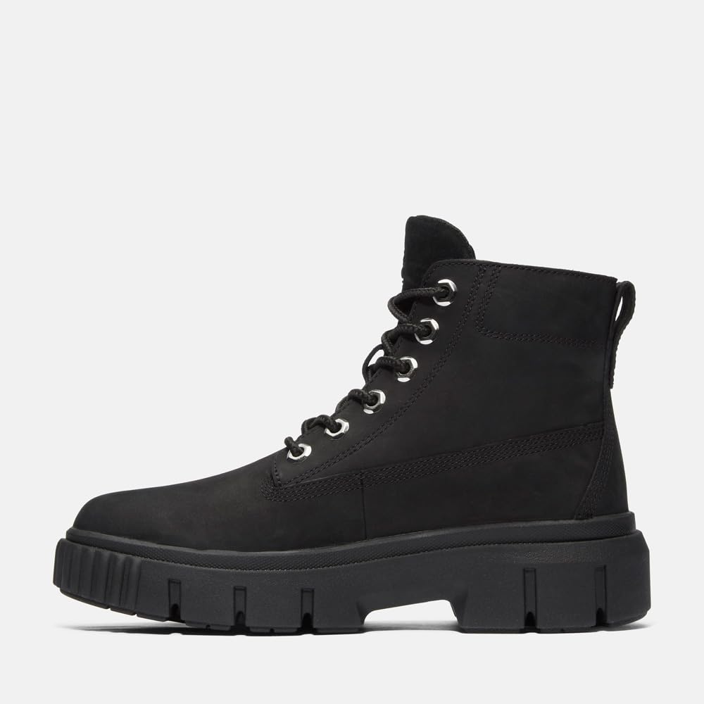 Women's Greyfield Leather Boot by Timberland – 8, nubuck, Black
