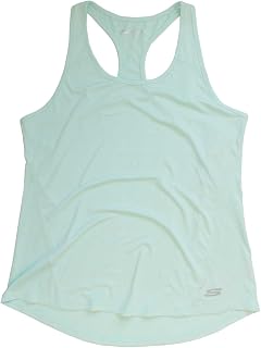 Skechers Sport Active Women's Racer-Back Tank Tee Atomic Beach Glass Medium