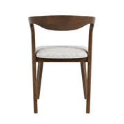 Pascan Brown Solid Wood Dining Chair Set of by Starlight Canyon Home – Full Solid Rubberwood, Fabric, Brown, Pack of 2