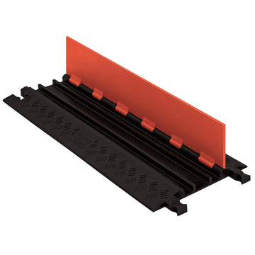 Guard Dog Polyurethane Heavy Duty 3 Channel Low Profile Cable by Checkers – Height:1 in Width:13 in Depth:38 in, Polyurethane, Black/Orange, Model GD3X75-ST-O/B