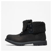 Women's Authentic Mid Warm Lined Waterproof Boot by Timberland – 6.5, Leather, Black