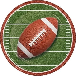 Creative Converting Football Fun 9-inch Paper Plates 8 Per Pack