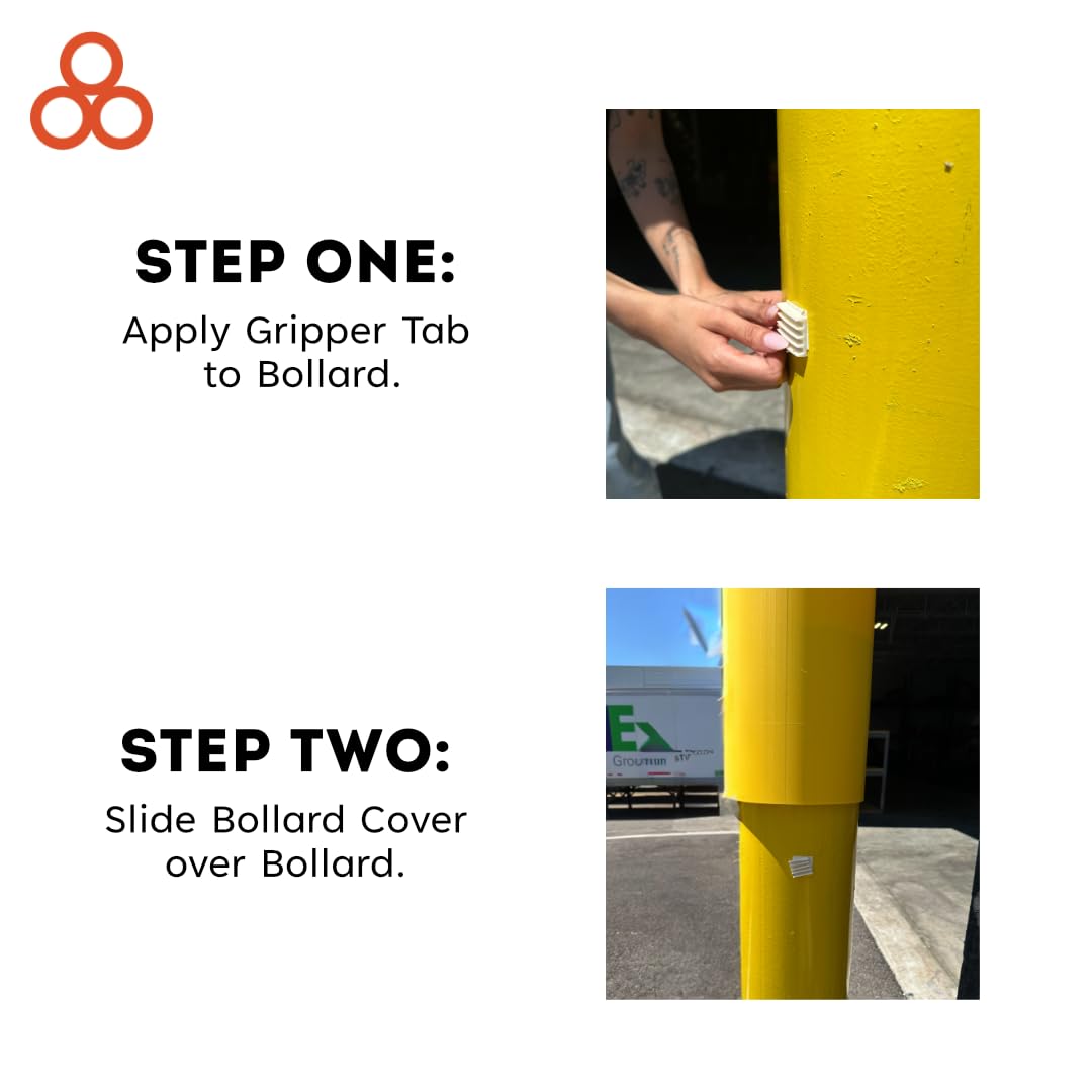 d 7" x 72" Bollard Cover Green - (Green Yellow Tape) by Innoplast – Polymer, Green Yellow Tape, Model BC772GRN-Y