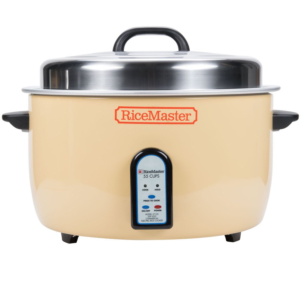 Town RiceMaster Rice Cooker/Steamer electric 55 cup capacity by Town Food Service – 55.0 cups, Stainless Steel, Beige, Model 57155
