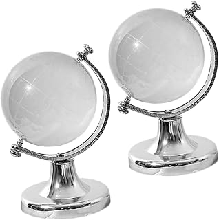 Globe Design Crystal Ball Solid and Long-lasting World Map Globe for Desk Table Top Decor