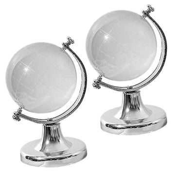 Globe Design Crystal Ball Solid and Long-lasting World Map Globe for Desk Table Top Decor by FELTECHELECTR – artificial crystal, Multi, Model XDRZM48H18DYZ4309I