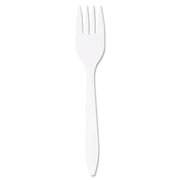 Dart Style Setter Medium Weight White Plastic Fork - 1000 / CS by HUBERT – Plastic, White, Pack of 1000, Model F6BW