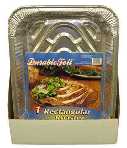 Durable Foil Rectangular Aluminum Roasting Pan (Pack of 38) 18 x 13 5/16 x 2 5/ by Durable Packaging – Aluminum, Silver, Pack of 38, Model D41138