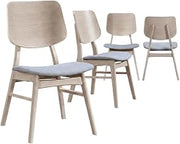 Starlight Canyon Home Solid Wood Upholstered Dining Chairs Set of 4, Kitchen Chairs for Dining Room Table, Wood Dining Chair Sets, Gray