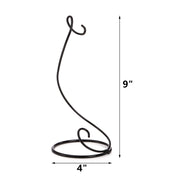 Peohud Hanging Holder Set, 9 Inch Tall Iron Wire Stand, Black, 16 Pack