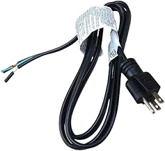 Supco 6' Replacement Straight Plug Cap Power Cord, 125VAC, 15A, 14/3 AWG, AP110SC6