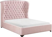 Lexicon Cameo Chenille Full Upholstery Bed in Pink