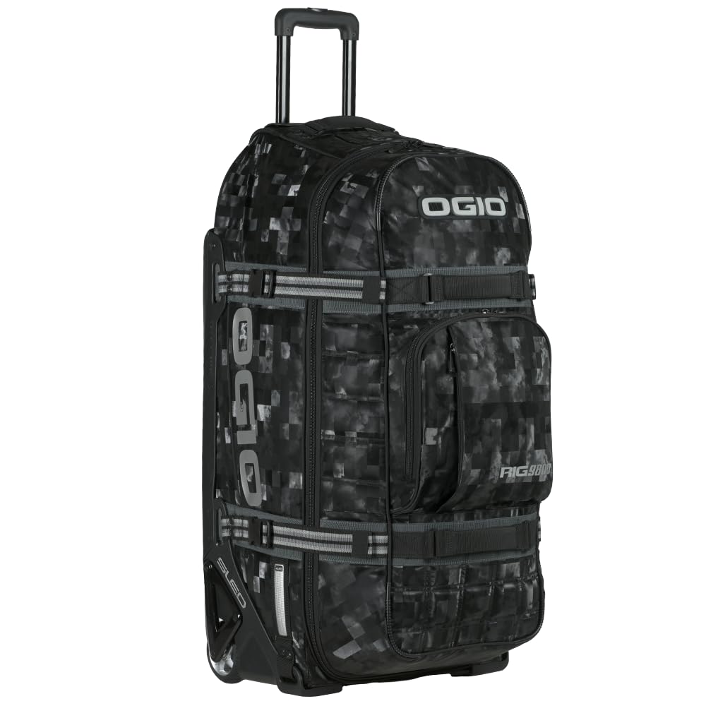 RIG9800 Pro Wheeled Gear Bag Cloud Racer by OGIO – 125 liters, Nylon, Black Gray, Model 801003.32