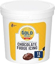 Gold Medal Ready-to-Spread Chocolate Fudge Icing, Professional Bulk Cake Frosting Tub, Shelf-Stable Ready-to-Serve Bakery Icing, Kosher Dairy, 11-Pound Tubs, 2-Pack