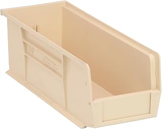 QUANTUM STORAGE SYSTEMS K-QUS234IV-6 6-Pack Ultra-Stack and Hang Bins, 14-3/4" x 5-1/2" x 5", Ivory