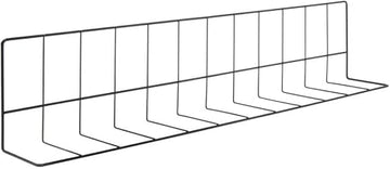 HUBERT L Shape Wire Fence Divider Black Epoxy Coat - 28"L x 4" and 6" Sides