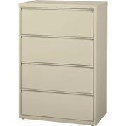 36" Wide Four-Drawer Lateral File - Putty by Hirsh Industries – 36" W x 52.5" H x 18.63" D, Metal, Putty, Model 14988