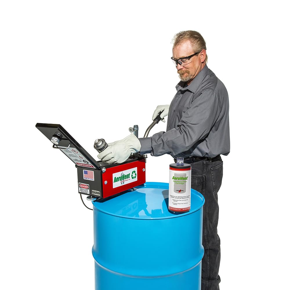 Newstripe Single Can Disposal System by Aerovent – 30"L x 8"W x 11"H, All Welded Steel W/Non-Sparking Components, Green, Model 10004840