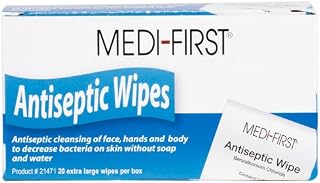 Medique 21471 Antiseptic Wipes, Extra Large, 20/Box