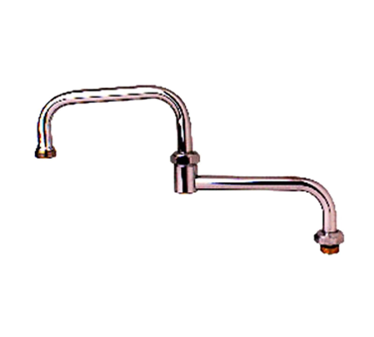 Replacement Part by T&S Brass – 12 in (304.8 mm), Chrome plated brass tubular spouts, Brushed Nickel, Model 066X
