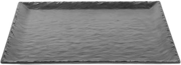 Cal-MIL Square Melamine Platter Faux Slate Collection 15"L