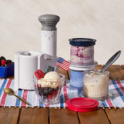 Ice Cream Maker by Cuisinart – 0.5 Pint, 0.5 pints, Plastic, FastFreeze, 250th Celebration Edition, Model ICE-FD10RWB