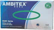 Tradex International Powder-Free Nitrile General Purpose Gloves, X-Large, Blue, Box of 100
