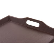 G.E.T. Mahogany SAN Plastic Faux Wood Serving Tray with Handles - 25" L x 16" W by G E T ENTERPRISES LLC – Plastic, Mahogany, Model RST-2517-M