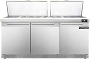 SW72-27M-FB Mighty Top Sandwich Unit, 72" W, With 27 Pan Top Openings & Front Breathing