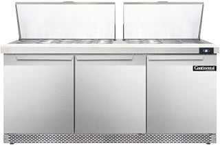 SW72-27M-FB Mighty Top Sandwich Unit, 72" W, With 27 Pan Top Openings & Front Breathing