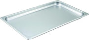 Winco Full Size Silver 1 1/4" Deep Metal Steam Table Pan (Set of 12)
