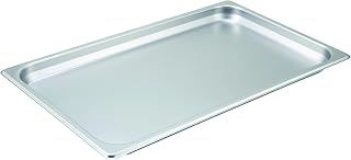 Winco Full Size Silver 1 1/4" Deep Metal Steam Table Pan (Set of 12)