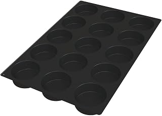 Silikomart SQ067 Disco Silicone Mold – 15 Cavities – 4 1/8" x 4 1/8" x 1 1/2" – Non-Stick Mold for Cakes, Mousses, and Plated Desserts