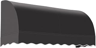 Awntech 10' Savannah (124.5"-44"-36") Waterfall Closed-Sides Awning, Black