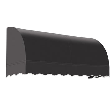 10' Savannah (124.5"-44"-36") Waterfall Closed-Sides Awning by Awntech – 124.5"W x 44"H x 36"D, Acrylic Linen, Black, Model CS33-AMZ-10K