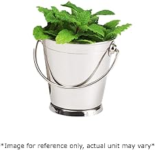 G.E.T. 4-80800 Mini Serving Pail with Handle, 5.12 Ounce, Stainless Steel, 2-3/4" Diameter x 2-3/4"H, Case of 12