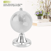 Crystal Glass Earth Globe Mini Desktop Decor Ornament for Home Office (Silver) by Kukyller – Silver, Model Kukyllerxtgvdk0qy5-02