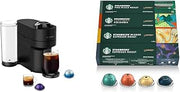 Nespresso Vertuo Pop+ Limited Edition Coffee and Espresso Maker by De'Longhi, Black Matte with Dark Chrome + Starbucks Capsules