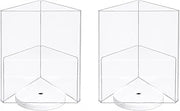 Azar Displays 193732-WHT-2PK- 8.5" x 11" Three-Sided Revolving Sign and Menu Holder, White - 2 Pack