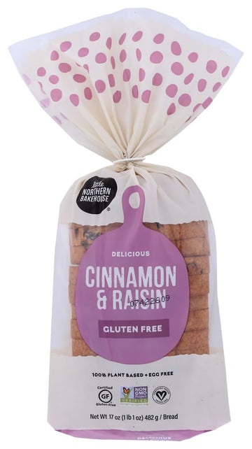 Cinnamon Raisin Gluten Free Bread by Little Northern Bakehouse – 1.06 Pound (Pack of 6), Pack of 6, Model 10671521400302