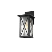 Jada One Light Outdoor Wall Sconce Black by Lighting Design – 40W max, Aluminum, Black