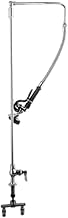 T&S Brass B-0171 Pre-Rinse Overhead Swivel Arm Single Hole Base 4-Inch Spreader Single Temperature Control