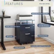 Techni Mobili Graphite / Regular / Modern Vertical File Cabinets