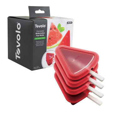 Molds Freezer Pop Watermelon Set of 4 by Tovolo – 1 Pack, 2.5 fluid_ounces, Silicone, Candy Apple, Pack of 4