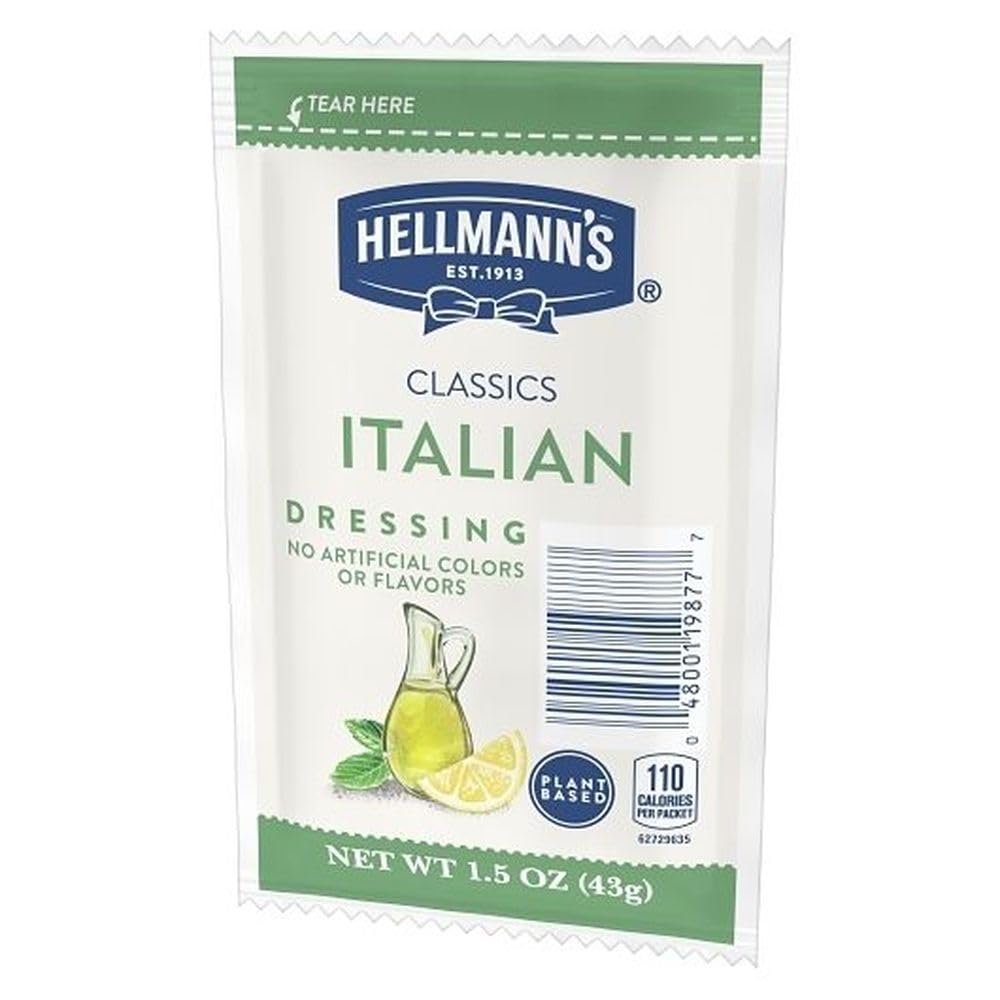 Classics Italian Salad Dressing Packets by HELLMANN'S – 1.5 Ounce (Pack of 102), Pack of 102