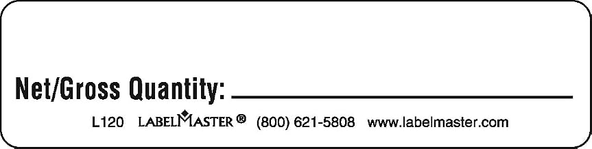 Labelmaster L120 Net/Gross Quantity Air Marking, Standard (Pack of 500)